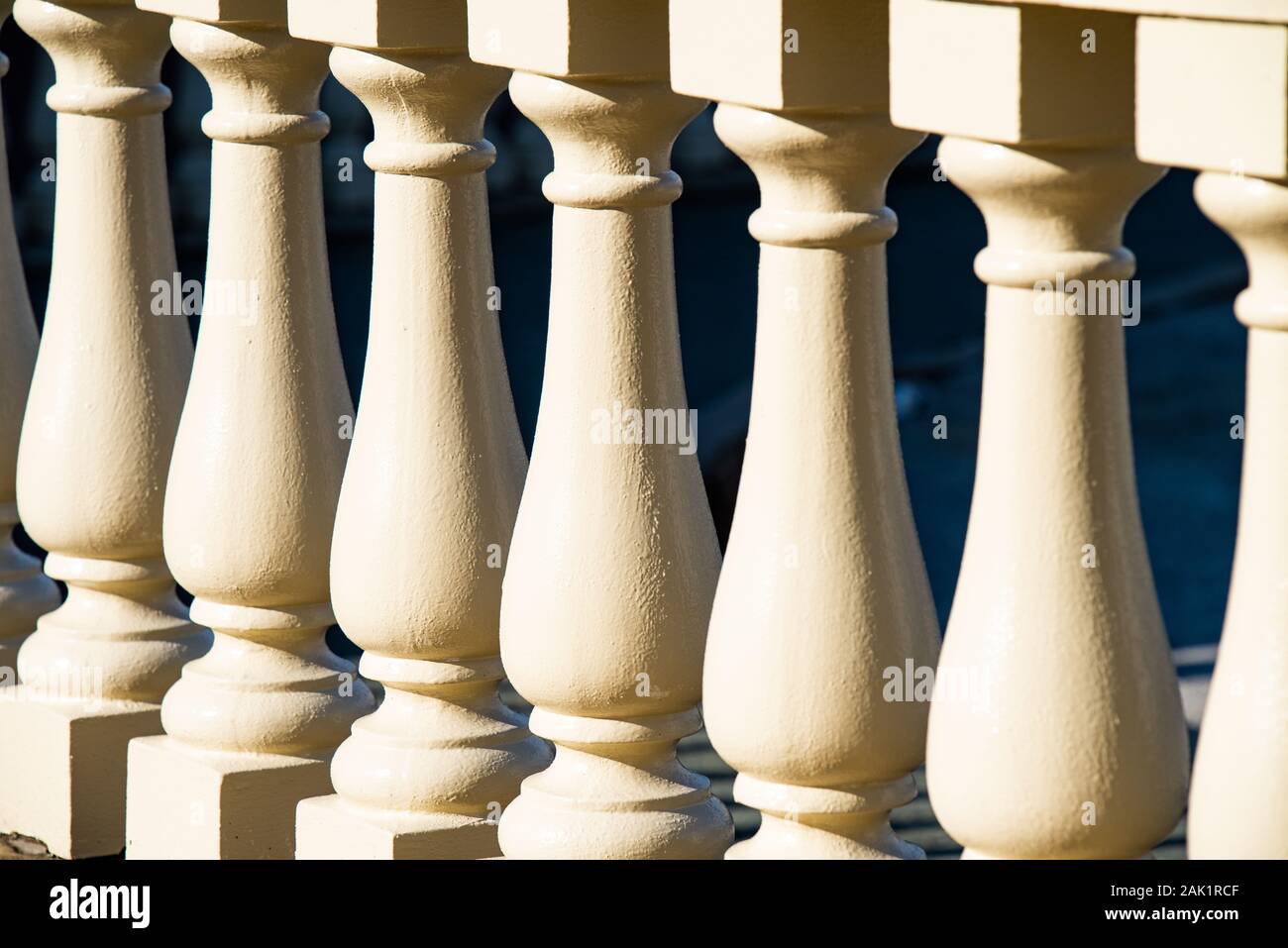 Ein Detail der Coloumns am Philadelphia Wasser funktioniert. Stockfoto