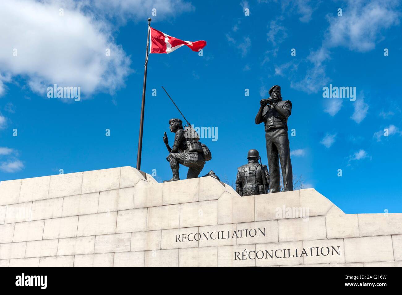 Die friedenserhaltenden Denkmal in Ottawa, Kanada Stockfoto