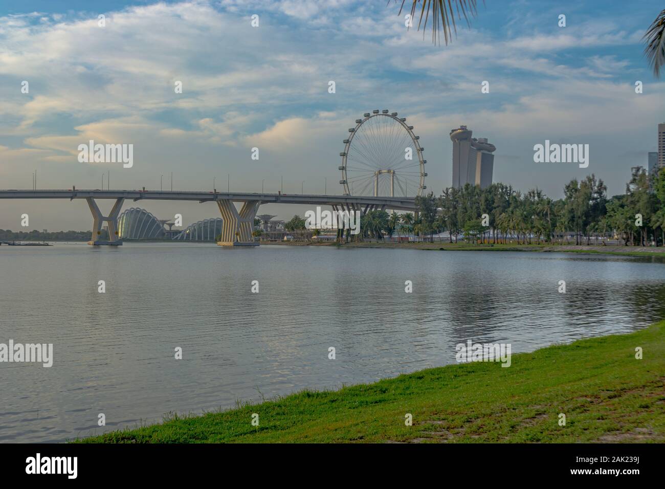 Morgenszene Singapur Stockfoto
