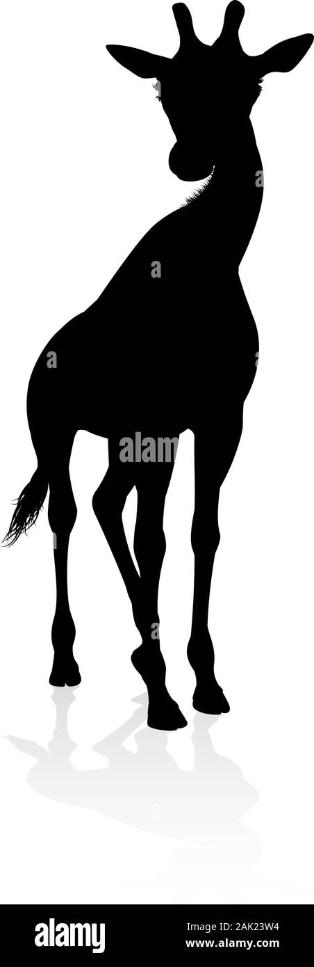 Giraffe Animal Silhouette Stock Vektor