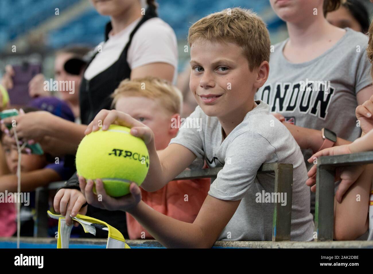 Sydney, Australien. 07 Jan, 2020. Fans während der 2020 ATP-Schale an der Ken Rosewall Arena, Sydney, Australien, am 7. Januar 2020. Foto von Peter Dovgan. Credit: UK Sport Pics Ltd/Alamy leben Nachrichten Stockfoto