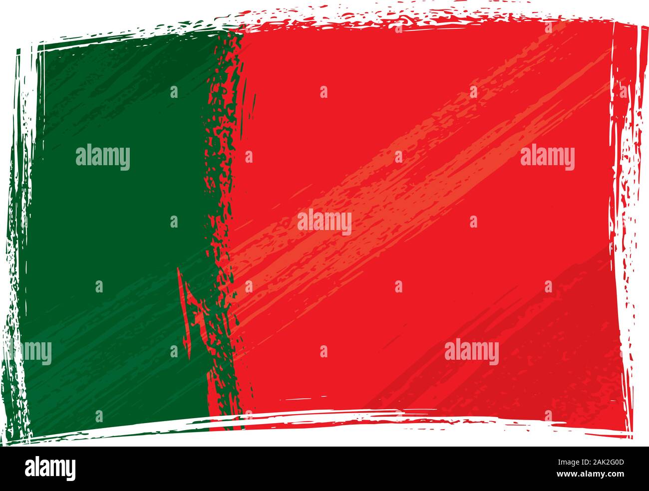 Grunge lackiert Portugal Flagge Stock Vektor