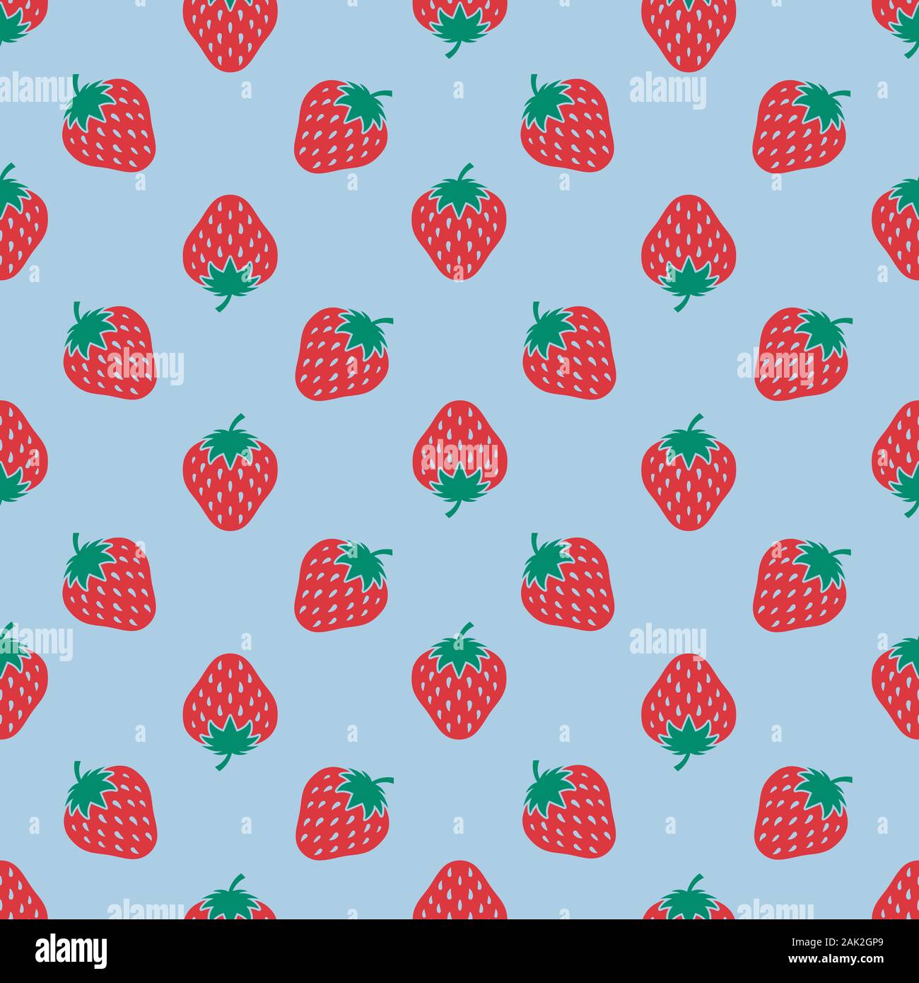 Erdbeeren nahtlose Muster Hintergrund wiederholen Stockfoto