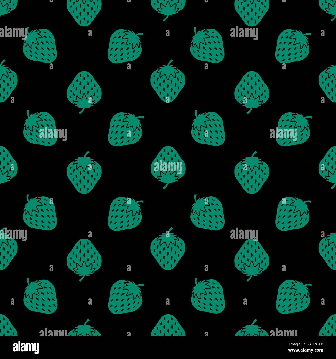 Erdbeeren nahtlose Muster Hintergrund wiederholen Stockfoto