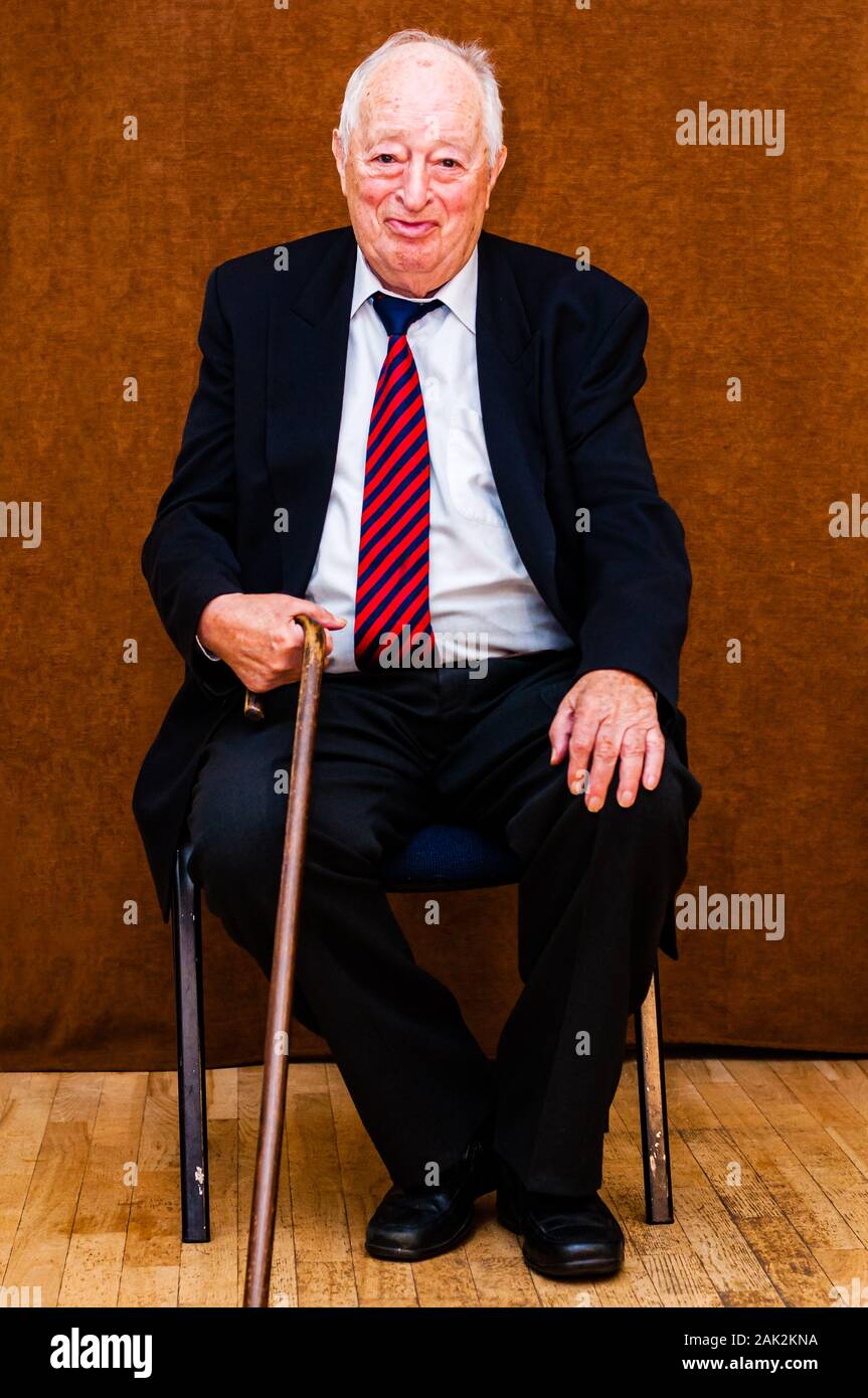 Vilnius, Litauen - 11. Oktober 2013: Das Porträt von Dr. Simonas Alperavicius, einer der bekanntesten litauischen Juden, Vorsitzender, Direktor und Leiter Stockfoto