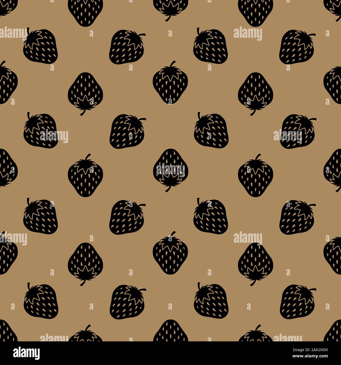 Erdbeeren nahtlose Muster Hintergrund wiederholen Stockfoto