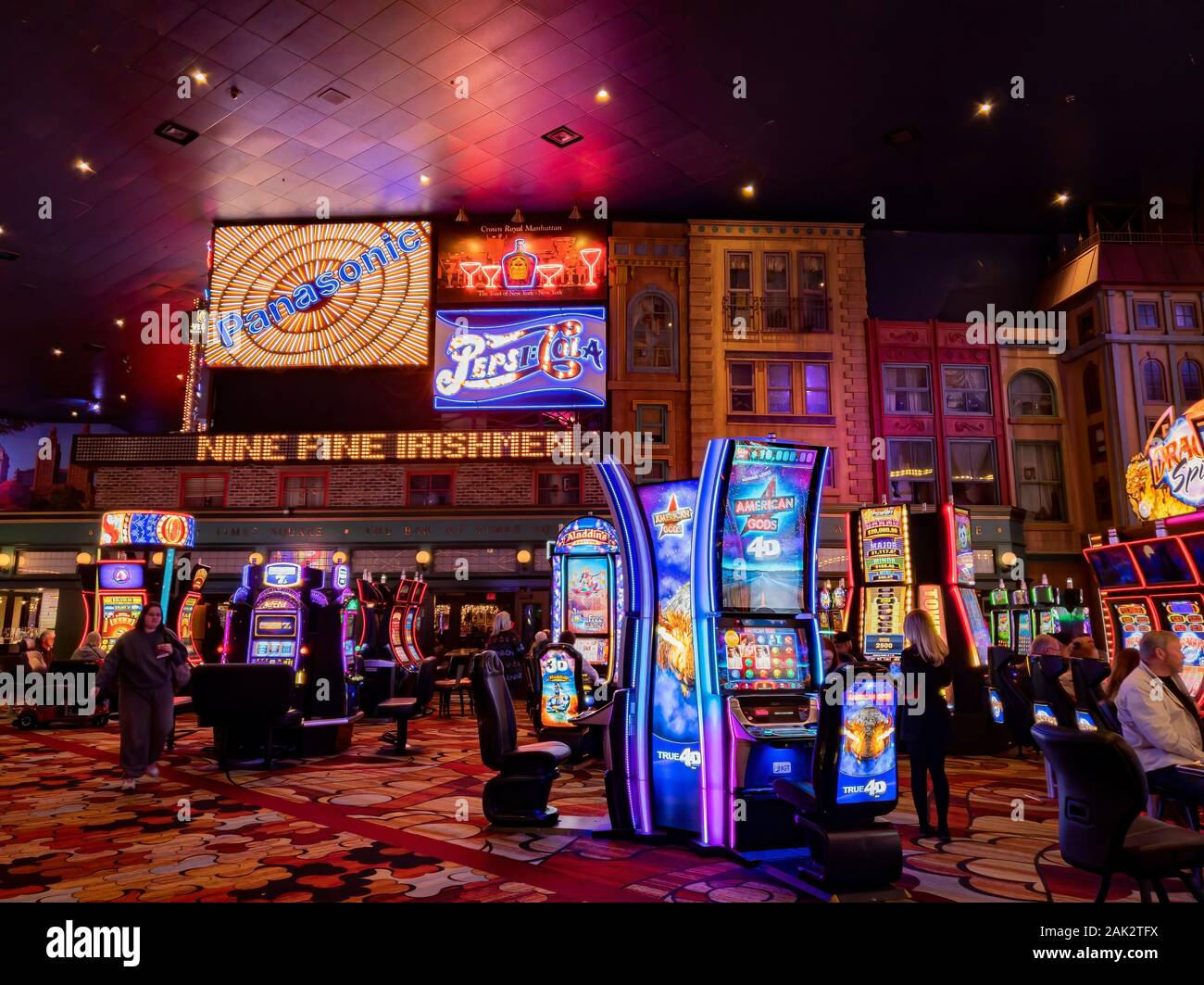 Las Vegas, DEZ 28: Innenansicht des New York New York Hotel & Casino am 28.Dezember, 2019 in Las Vegas, Nevada Stockfoto