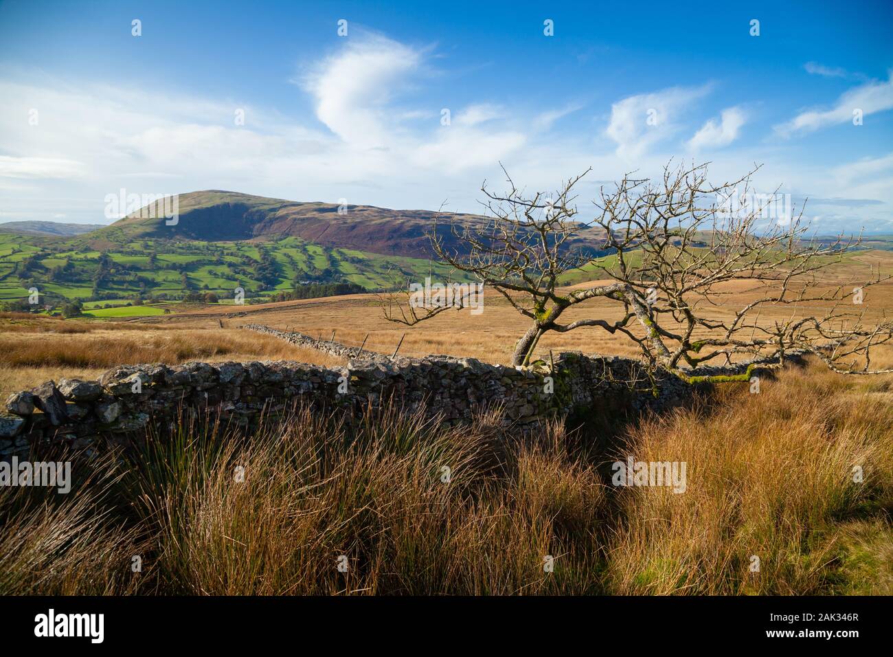 Kalb Top Hill im Tal von dentdale von Aye Gill Hecht Cumbria, England, UK gesehen Stockfoto