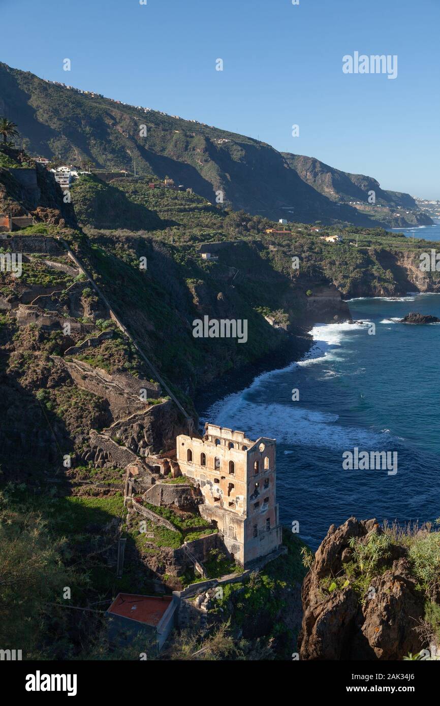 Levator Gordejuela eine verlassene Wasser Pumpstation in der Nähe von Los Realejos Teneriffa. Stockfoto