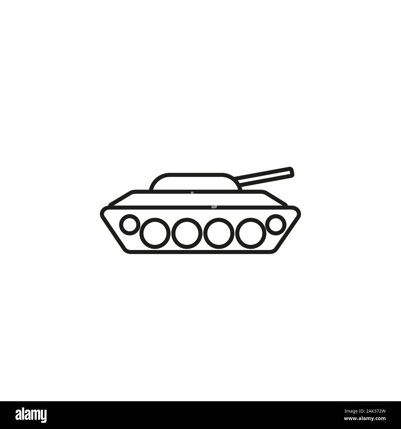 Tank Symbol. Tank linear Symbol Design aus Army Collection. Stock Vektor