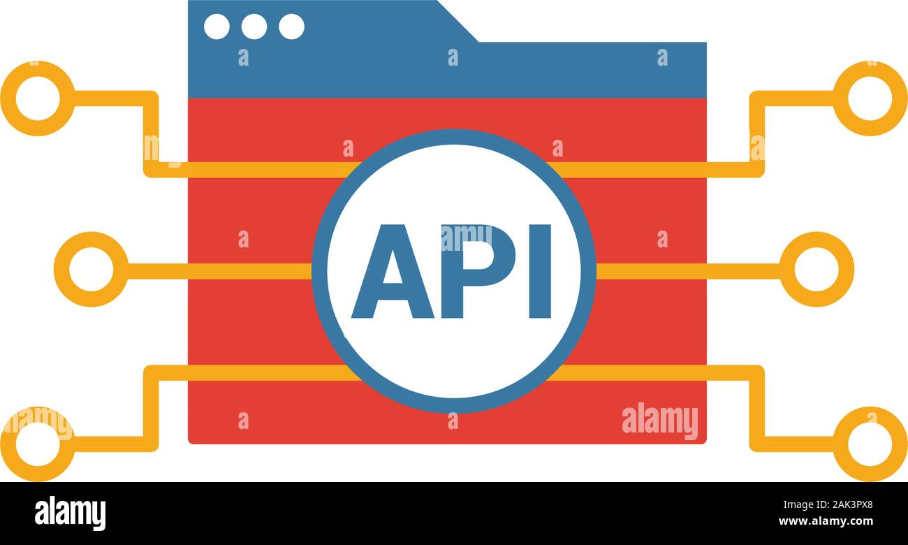 Api-Symbol. Einfaches Element von Web-entwicklung Symbole Sammlung. Kreative Api Symbol ui, ux, Anwendungen, Software und Infografiken Stock Vektor