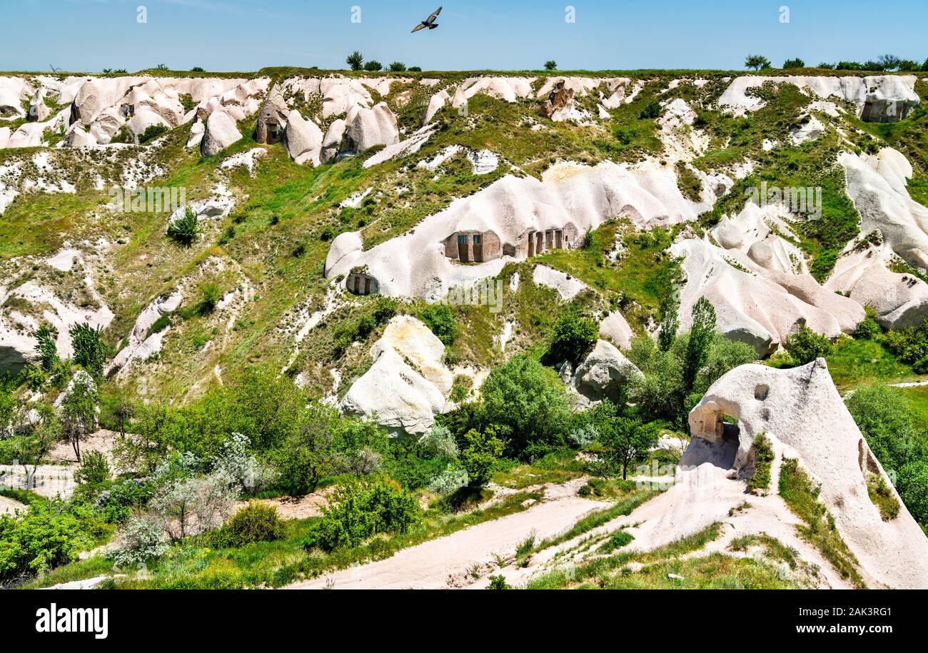 Blick auf das Tal der Tauben in Kappadokien, Türkei Stockfoto