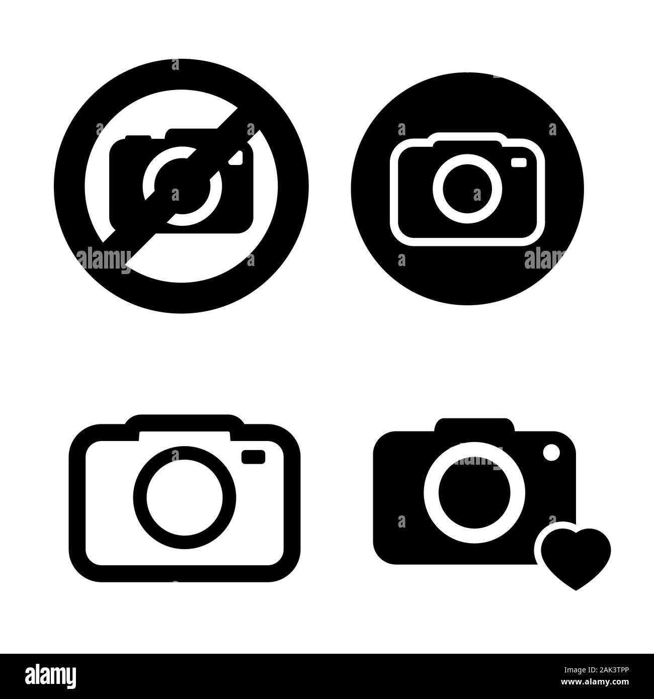 Foto Vector Icons einstellen. Kamera Symbole. Gerät illusctation Stock Vektor