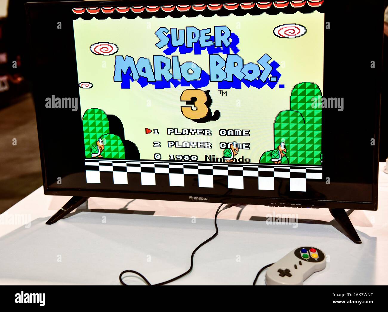 Klassische Nintendo Spiel, Super Mario Bros 3 Stockfoto