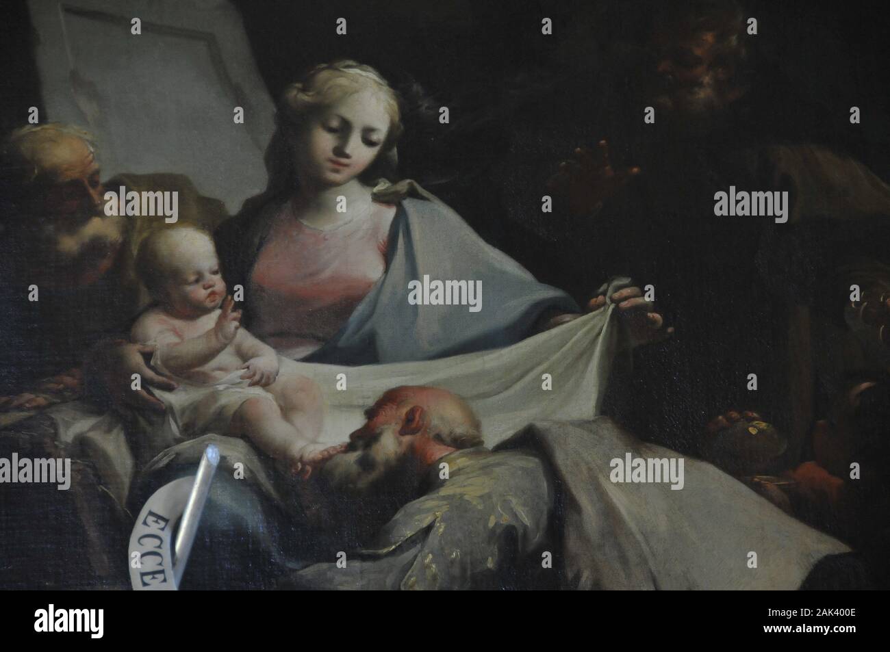 Altarbild von Paul Troger in der Pfarrkirche St. Margareth in Welsberg, Südtirol, Italien | Verwendung weltweit Stockfoto