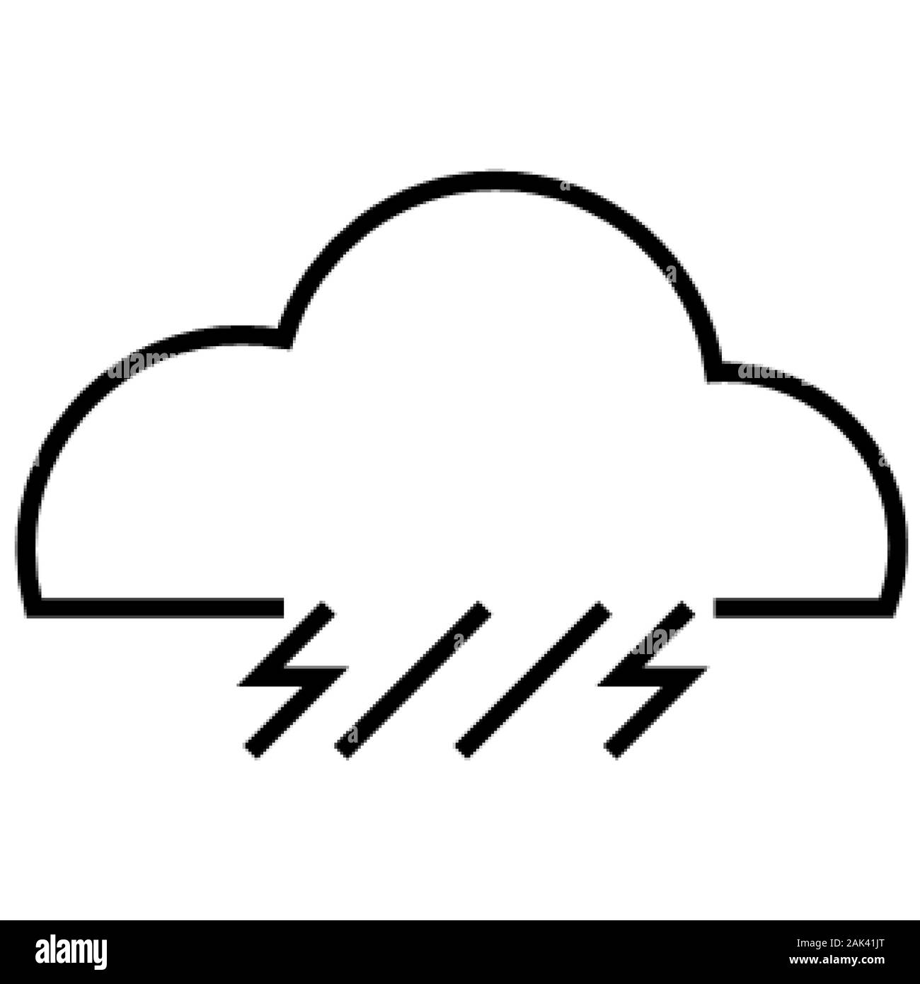 Wolke Donner Regen Stockfoto