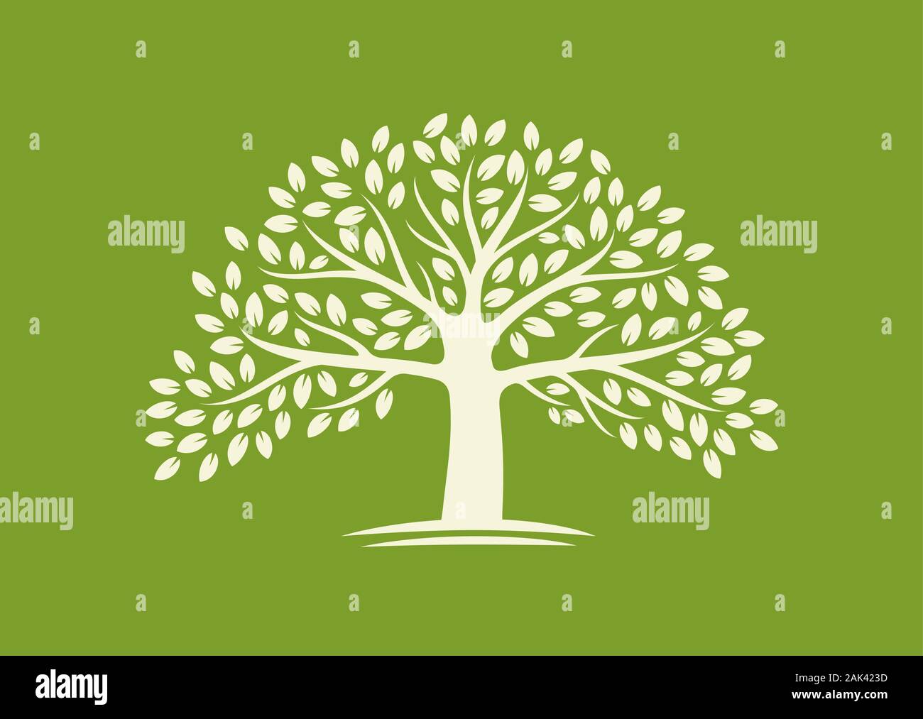 Logo Baum oder Label. Ökologie, Natur Vector Illustration Stock Vektor