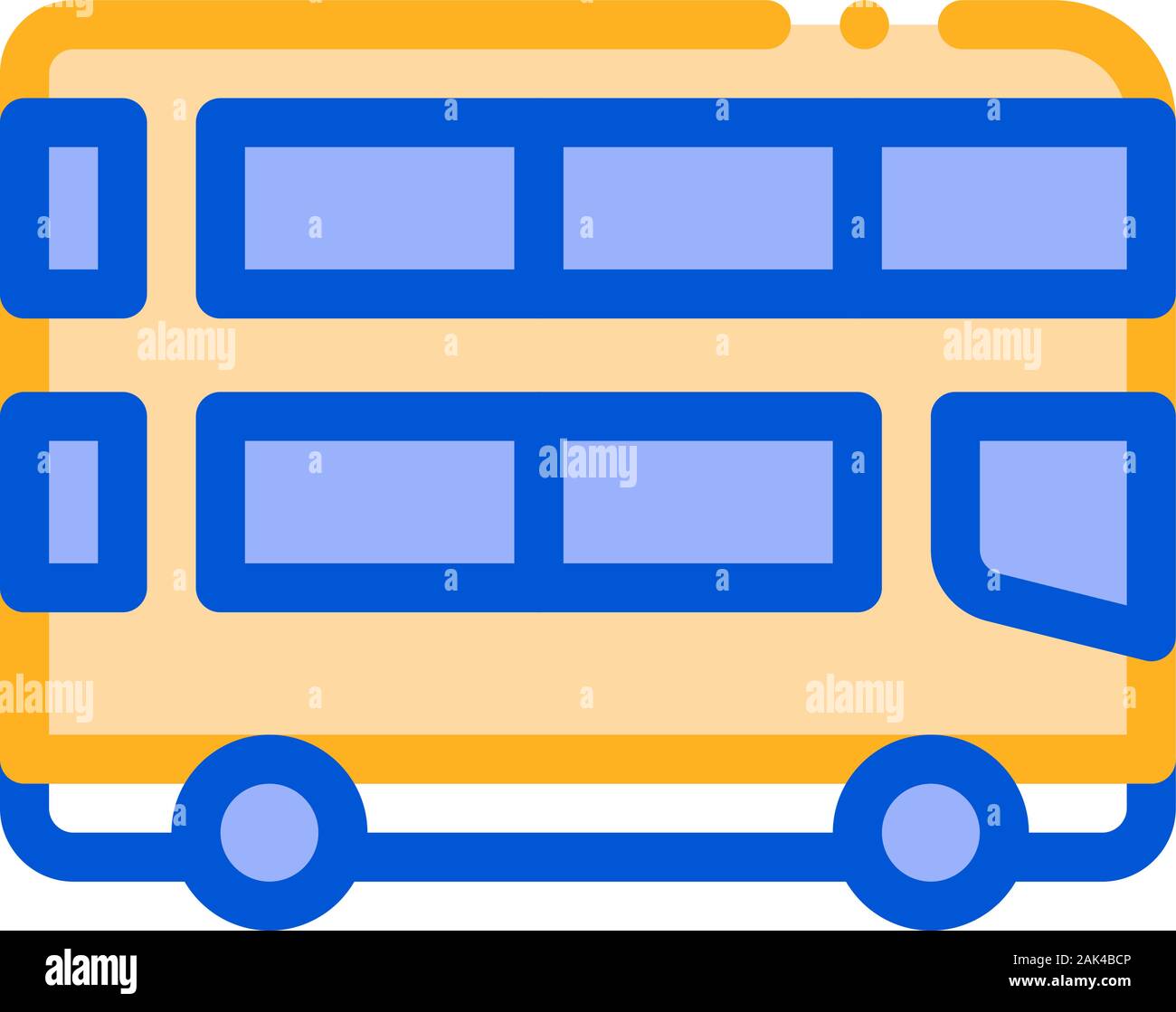 Öffentliche Verkehrsmittel Doppeldeckerbus Vektor Icon Stock Vektor