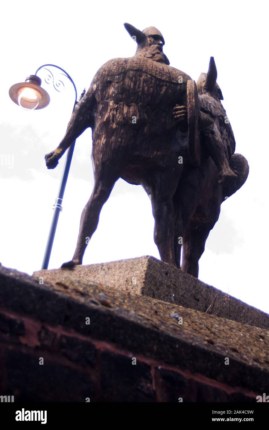 Statuen in den Viking Einkaufszentrum, Jarrow Stockfoto