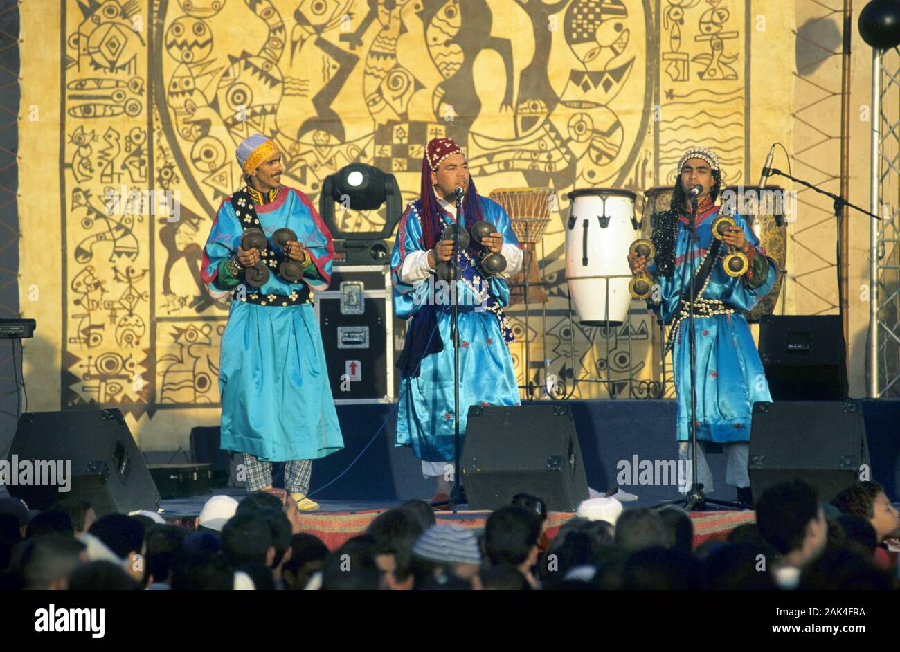 Marokko: Essaouira - eine Band ist die in der Gnaoua Festival | Verwendung weltweit Stockfoto