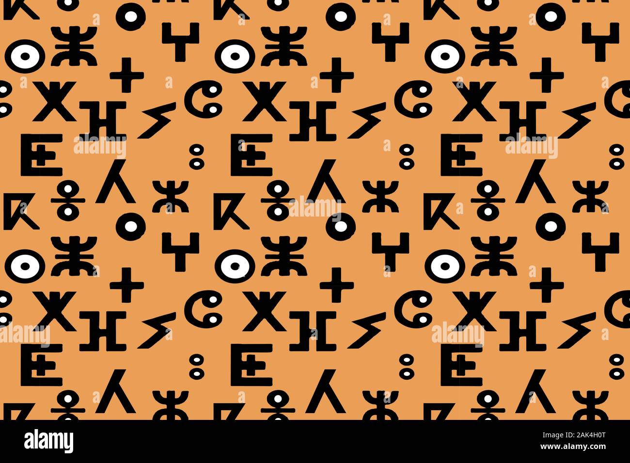 Nahtlose Berber alphabet Muster, Zeichen Elemente, Vector Illustration Stock Vektor