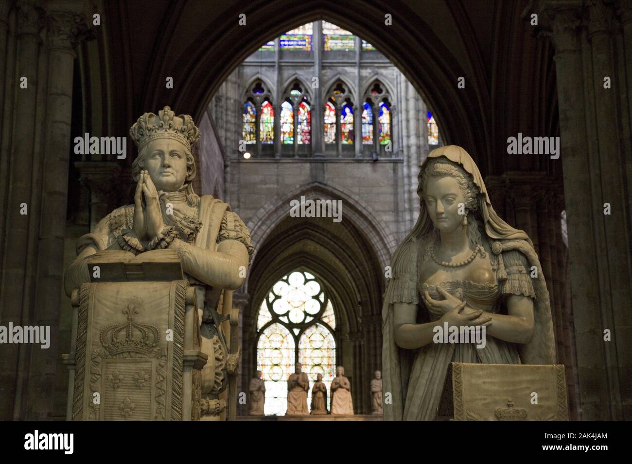 Grablege der französischen Könige in der Kathedrale von Saint-Denis, Paris, Frankreich | Verwendung weltweit Stockfoto