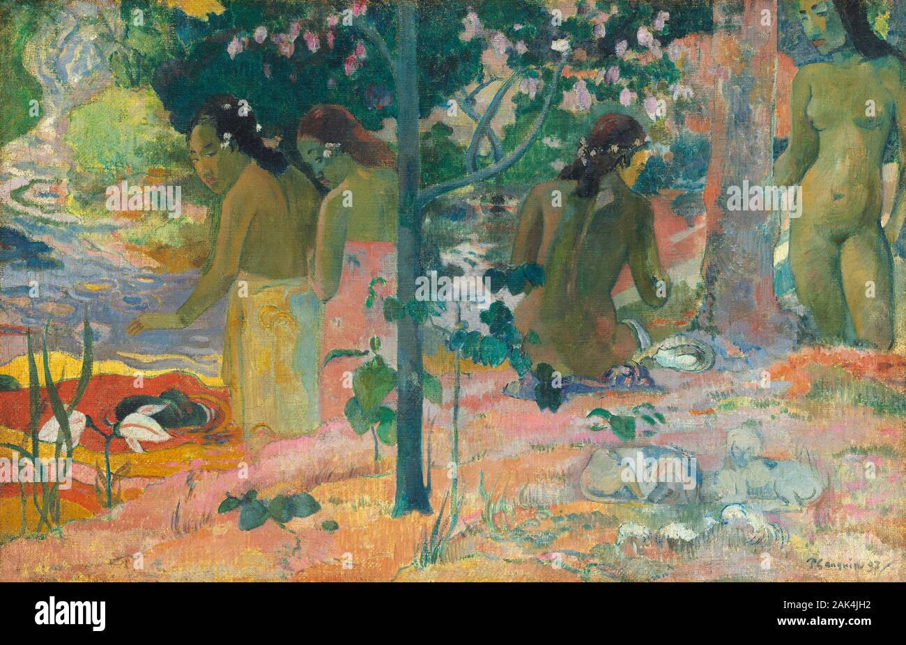 Jahrgang Paul Gauguin Kunstwerke Stockfoto