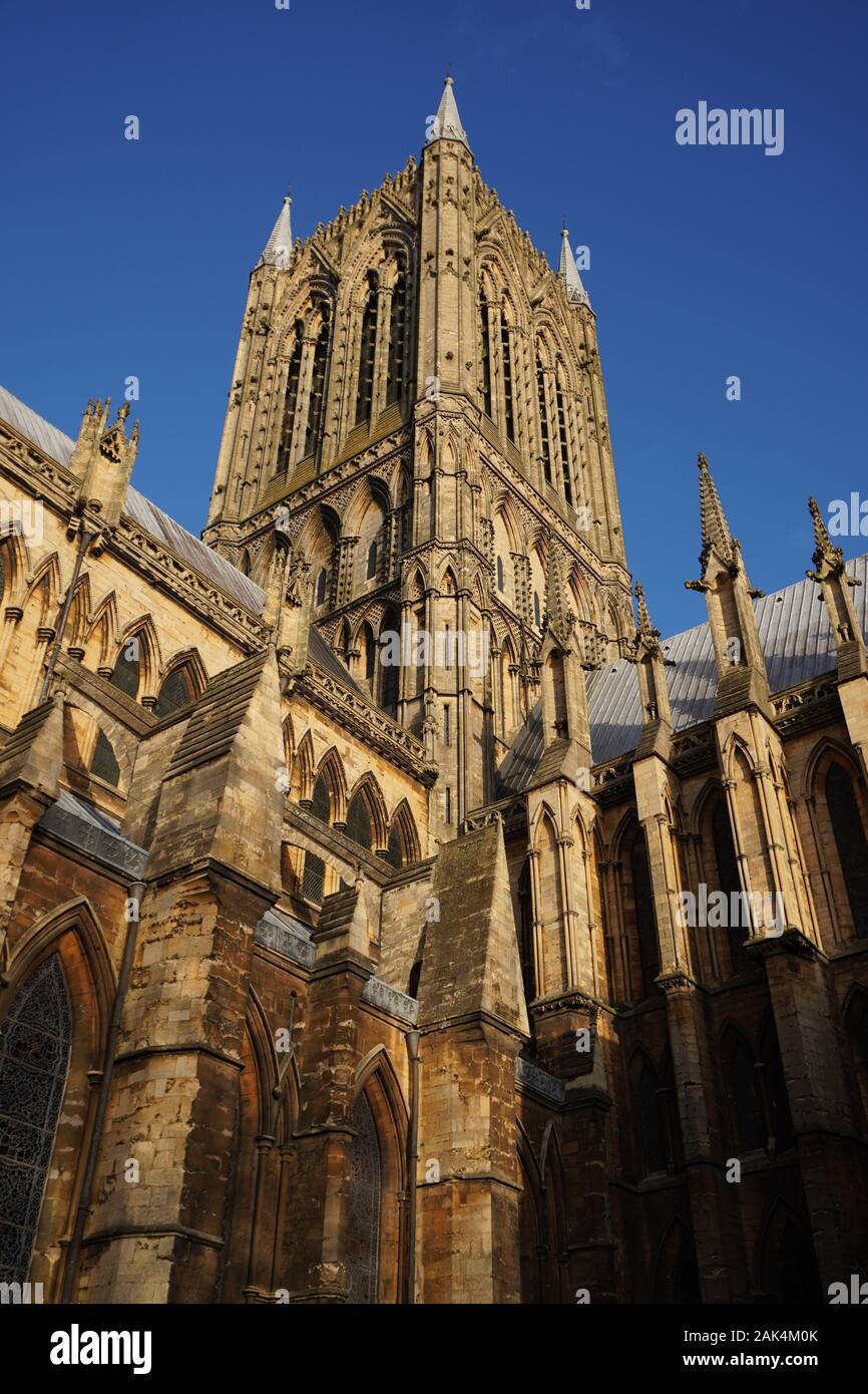 Kathedrale von Lincoln Stockfoto