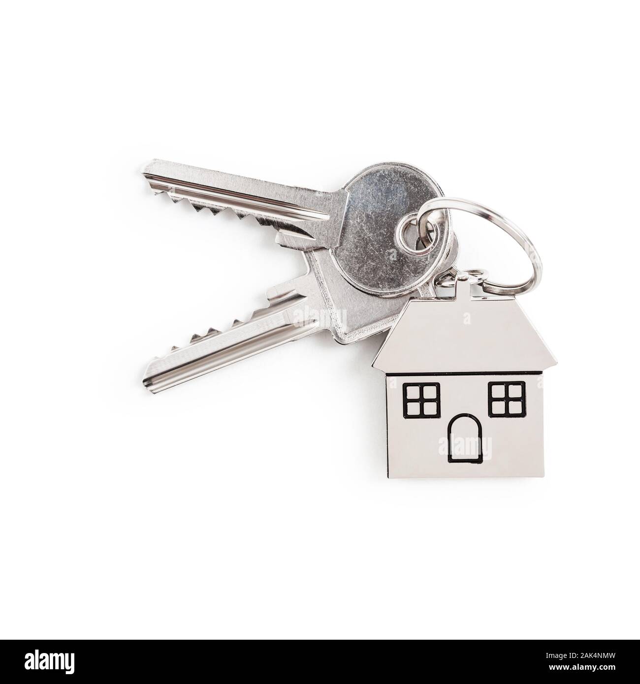 Hauskauf mit Haus und Schlüssel Illustration Stock