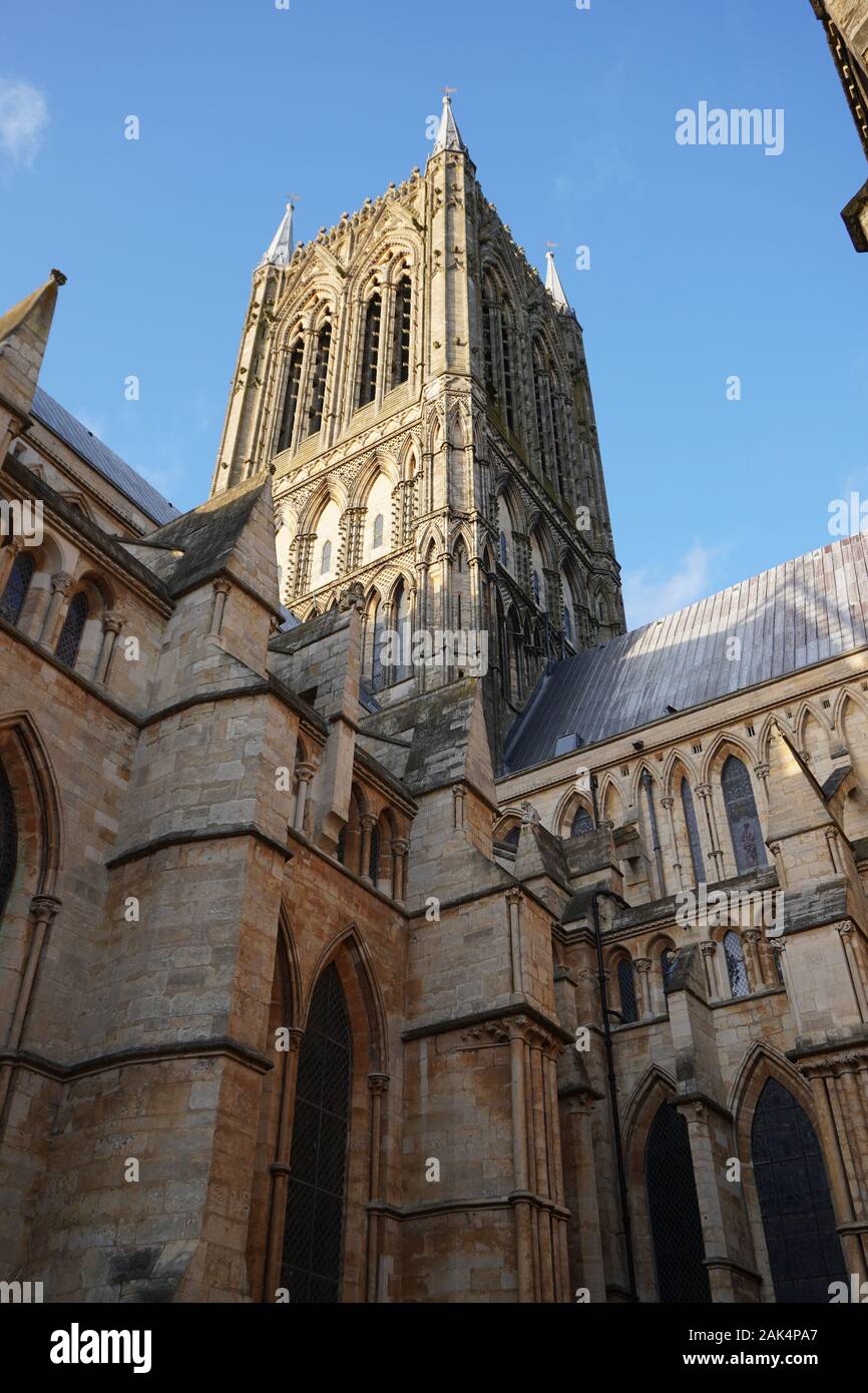 Kathedrale von Lincoln Stockfoto