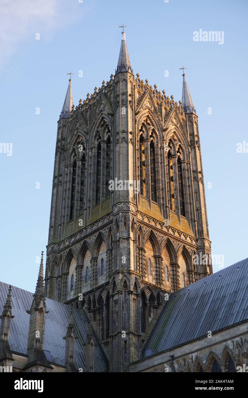 Kathedrale von Lincoln Stockfoto