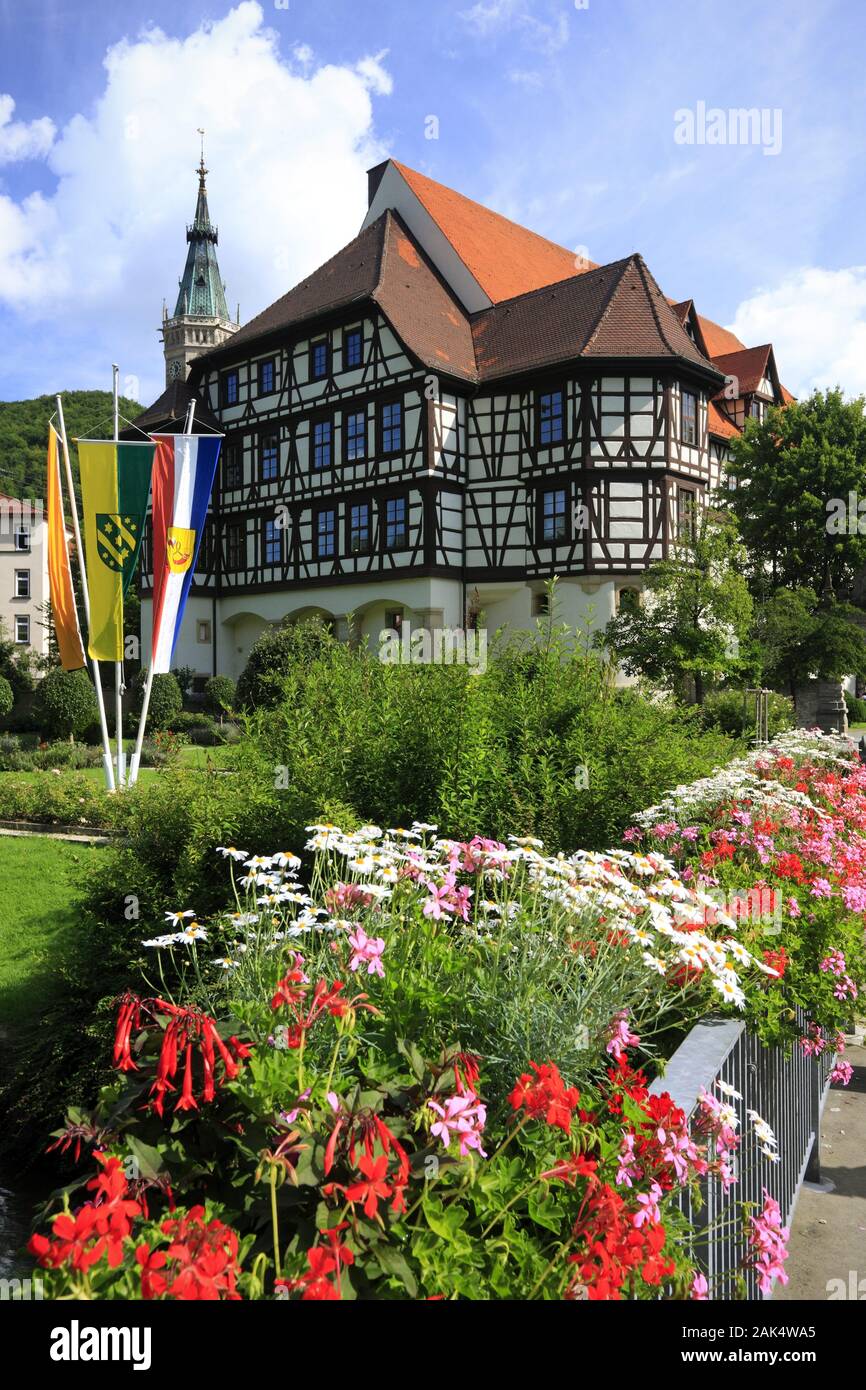 Schloss in Bad Urach, Stuttgart/Schwäbische Alb | Verwendung weltweit Stockfoto