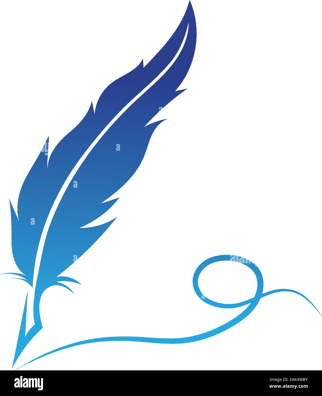 Feather pen Logo template Vector Illustration Stock Vektor