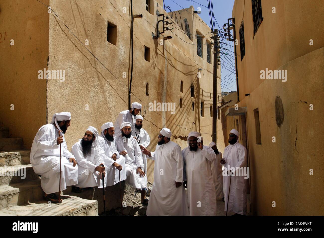 Sultanat Oman: muslimische Bruderschaft in Jabal Al Akhdar, Dubai | Verwendung weltweit Stockfoto