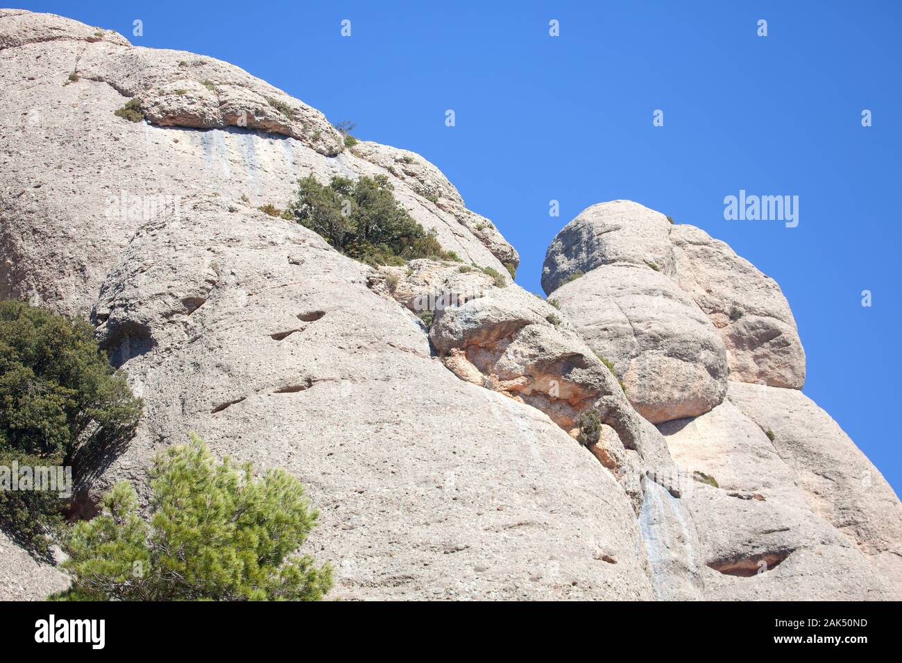 Details der Weißen felsige Klippe Stockfoto