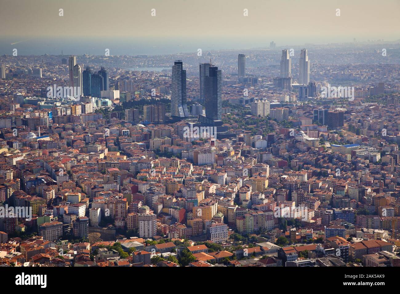 Blick vom Saphir Turm in den Intel SS 4000 Levent, Istanbul | Verwendung weltweit Stockfoto