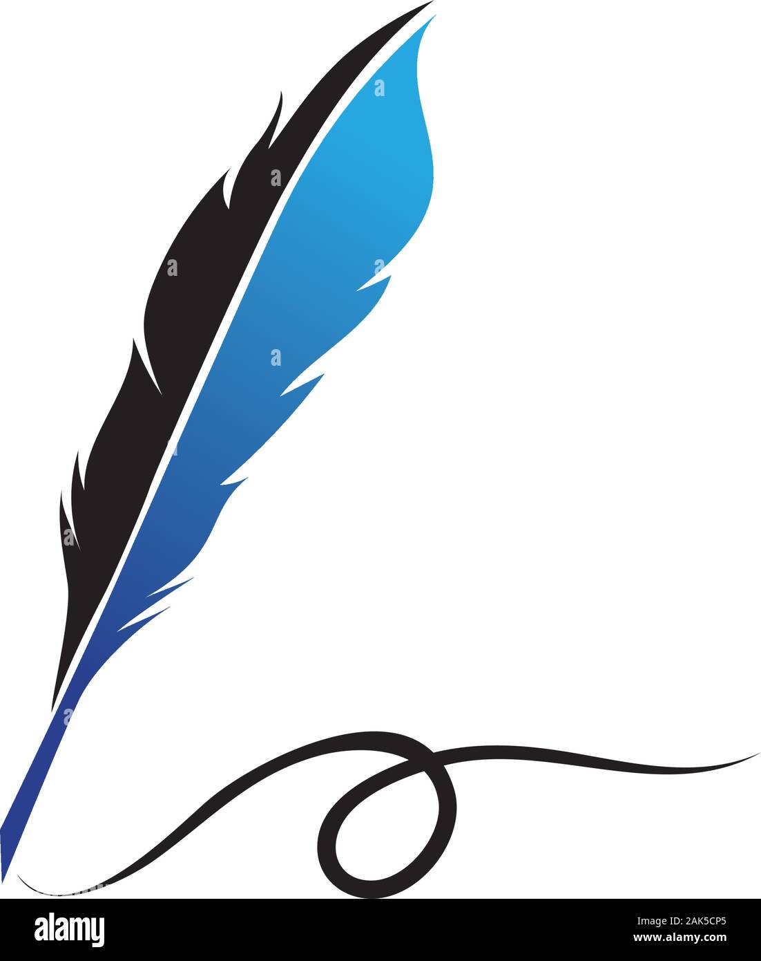Feather pen Logo template Vector Illustration Stock Vektor