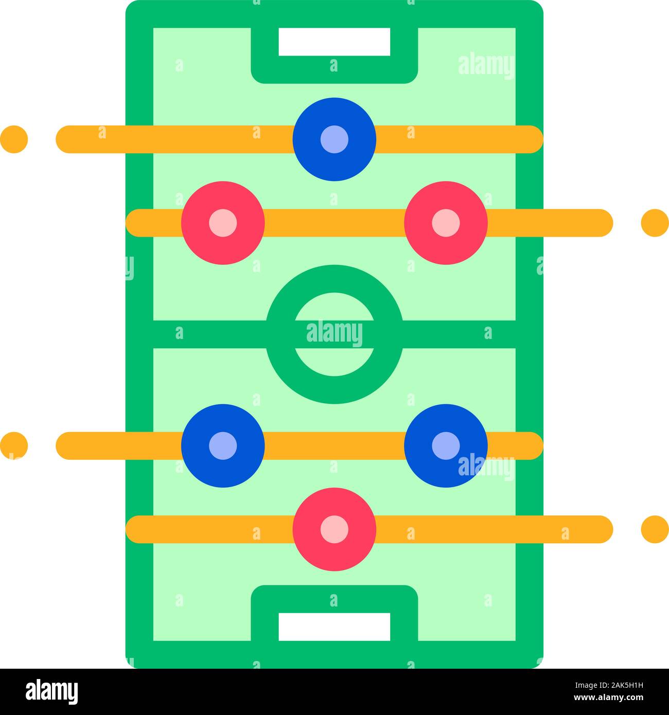 Interaktive Kinder Tischfußball Vektor Zeichen Symbol Stock Vektor