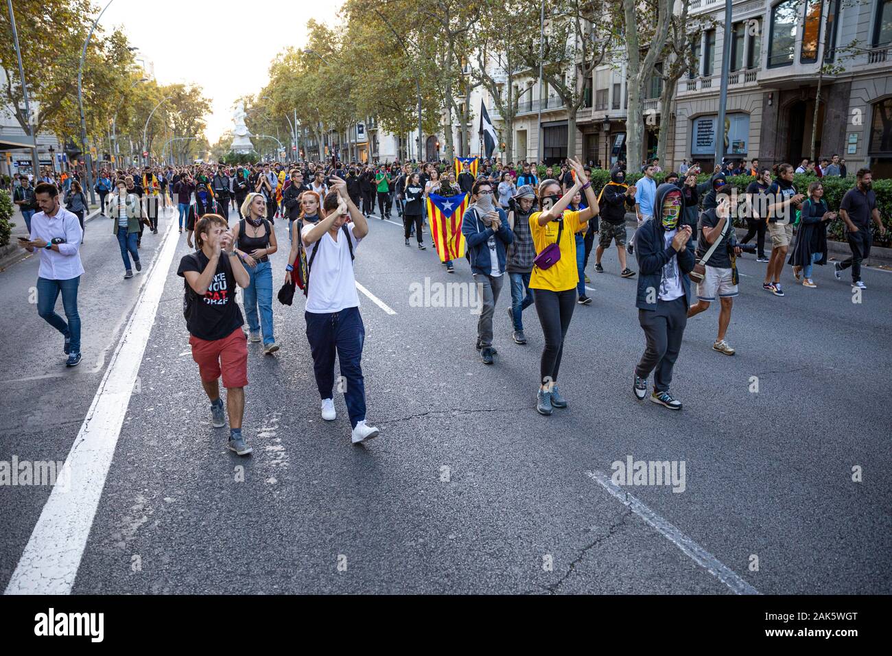 Tage des Satzes der Katalanischen Politikern. Barcelona. 2019.10.16 Stockfoto