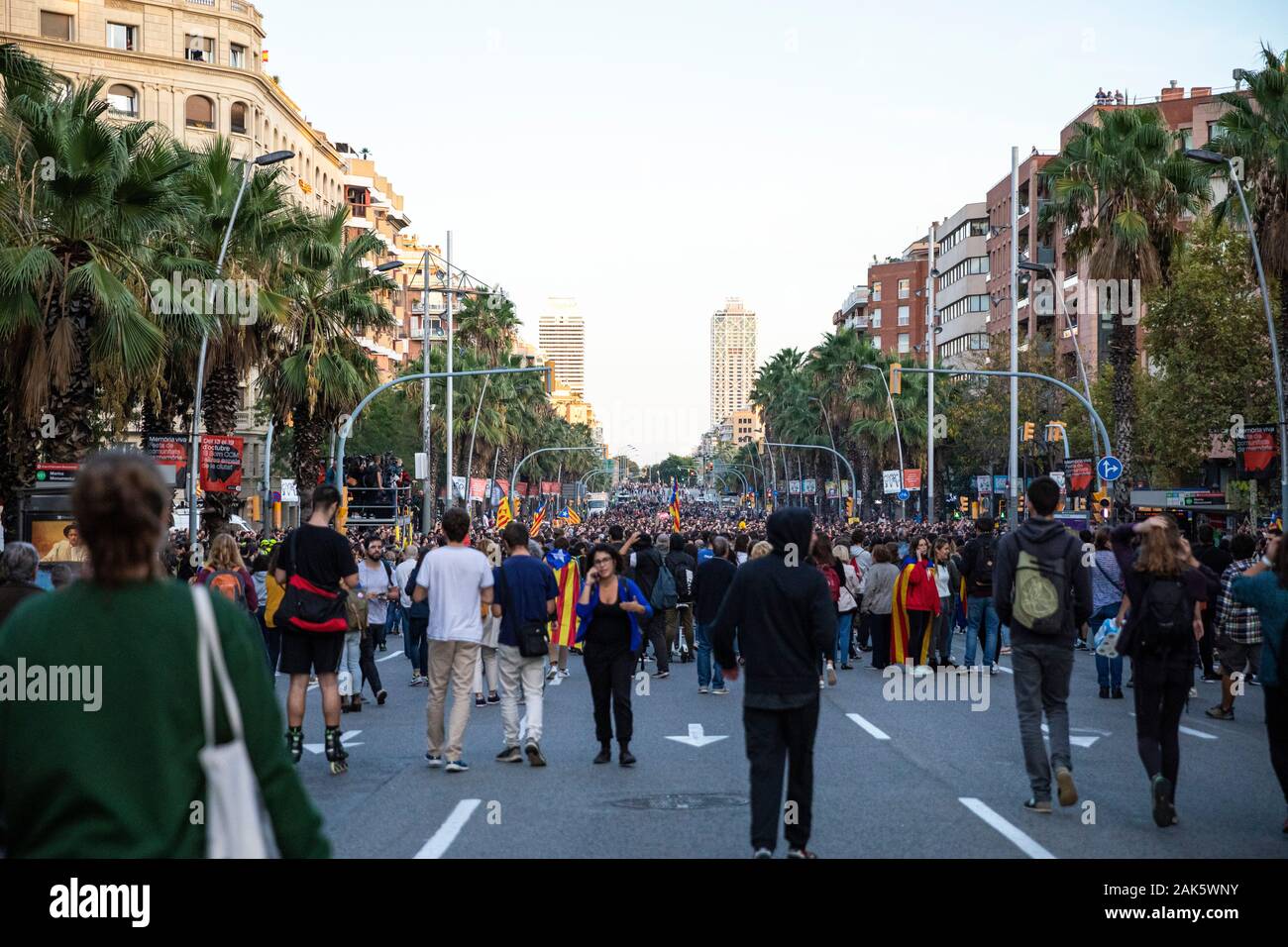 Tage des Satzes der Katalanischen Politikern. Barcelona. 2019.10.16 Stockfoto