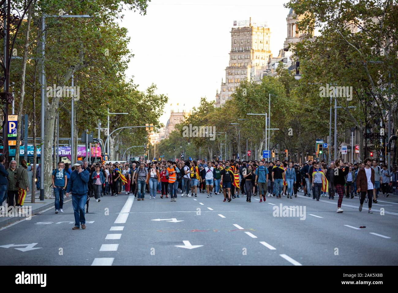 Tage des Satzes der Katalanischen Politikern. Barcelona. 2019.10.15 Stockfoto