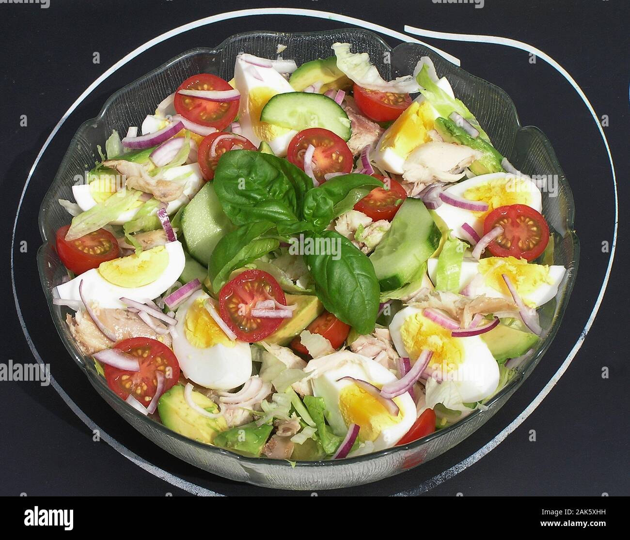 Makrele Salat Stockfoto