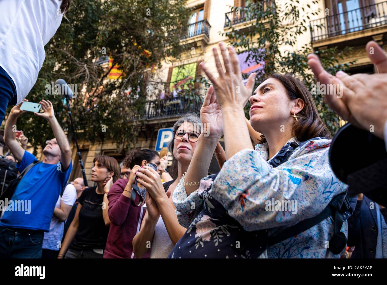 Tag der Satz der Katalanischen Politikern. Barcelona. 2019.10.14 Stockfoto
