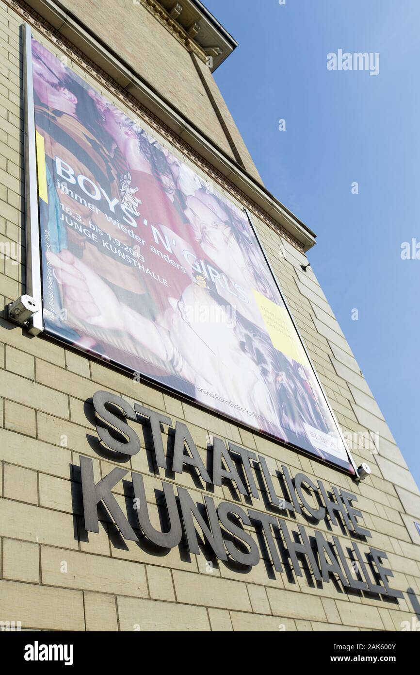 Karlsruhe: Staatliche Kunsthalle, Museum der Bildenden Kunst in der Hans-Thoma-Straße, Schwarzwald Norden | Verwendung weltweit Stockfoto