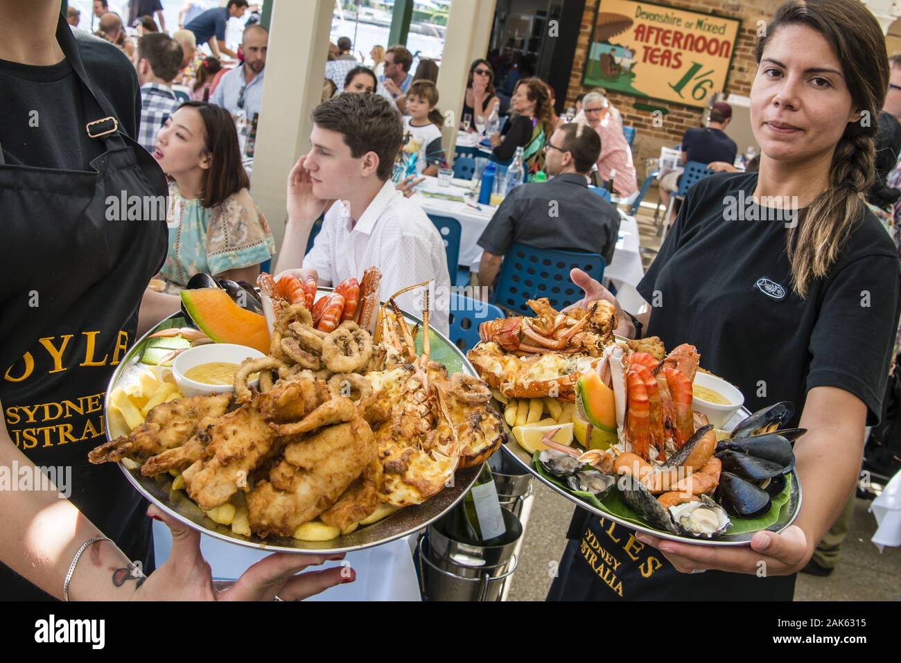 New South Wales/Watsons Bay: oyles Meeresfruechte-Platte im "am Strand" in Sydney, Australien Osten | Verwendung weltweit Stockfoto