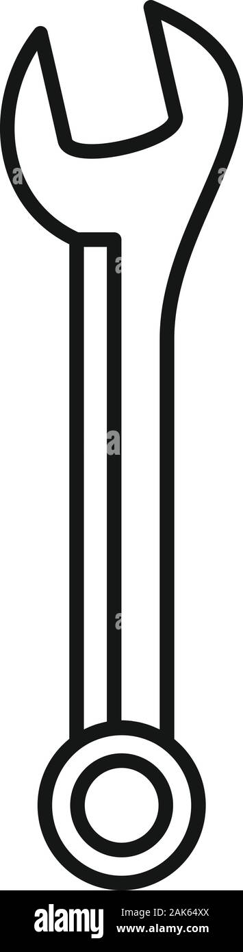 Hand Schraubenschlüsselsymbol. Outline hand Schraubenschlüssel vektor Symbol für Web Design auf weißem Hintergrund Stock Vektor