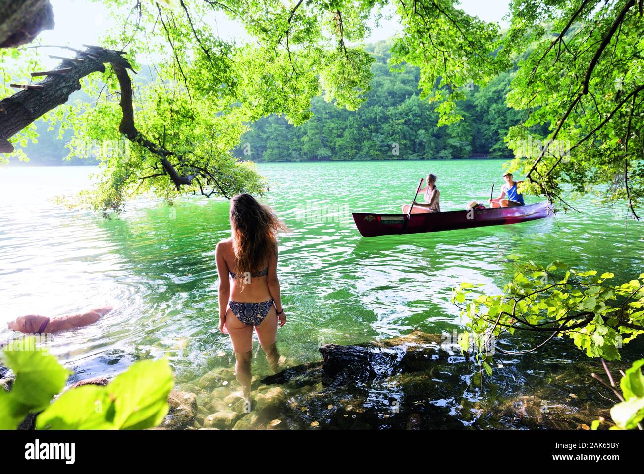 Feldberger Seenlandschaft: Schmaler Lusin, Mecklenburgische Gesehen | Verwendung weltweit Stockfoto