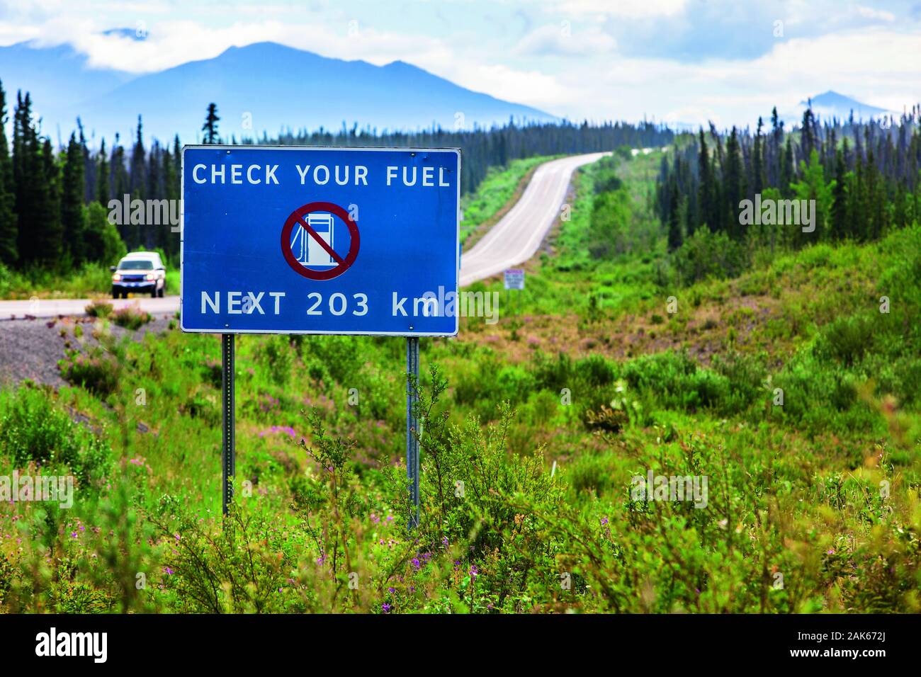 Yukon: Haines Highway bei Haines Junction, Kanada Westen | Verwendung weltweit Stockfoto