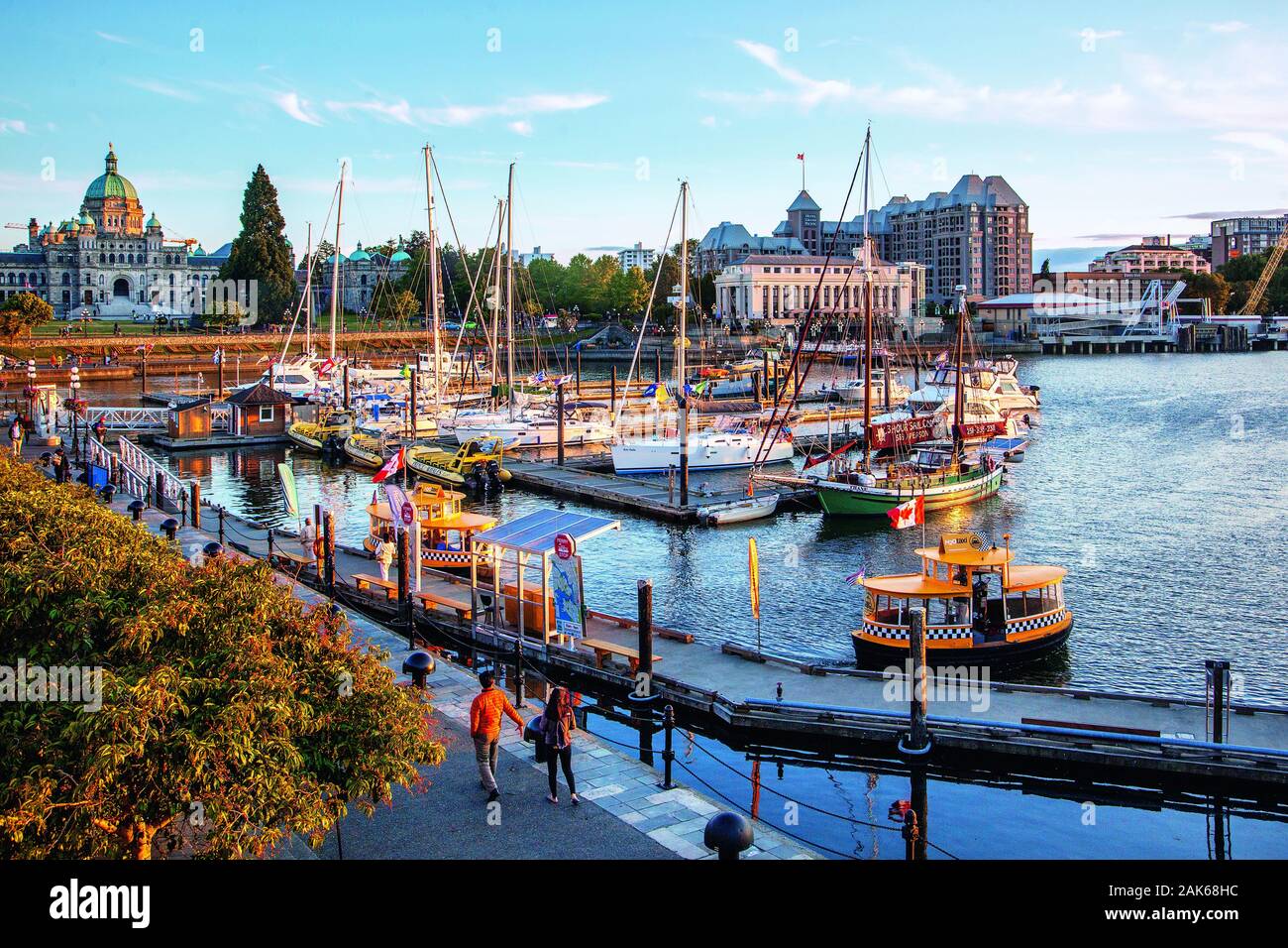 British Columbia: Vancouver Island, Innerer Hafen in Victoria, Kanada Westen | Verwendung weltweit Stockfoto