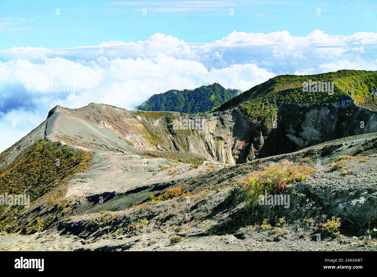 Provinz Cartago/Vulkan Irazú Nationalpark: inselhoechster Berg und Vuklan Irazu Costa Rica | Verwendung weltweit Stockfoto